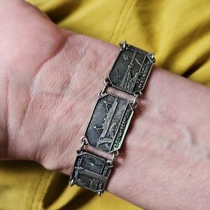 Vintage 1940s Panel Souvenier Bermuda Bracelet